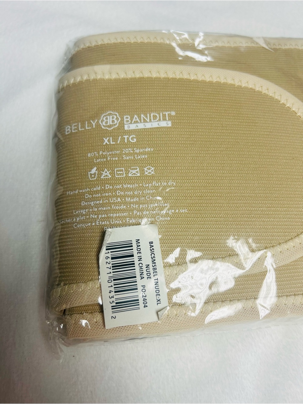 NWT Belly Bandit Belly Basic Wrap Nude XL